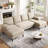 110" U-Shaped Sectional Sofa with Double Chaises, 4-Seat Couch with Deep Seat for Apartment Living Room-2061117383