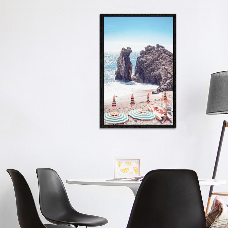Capri - Print on Canvas, 101.6cm H x 66.04cm W x 3.81cm D, Black Framed
