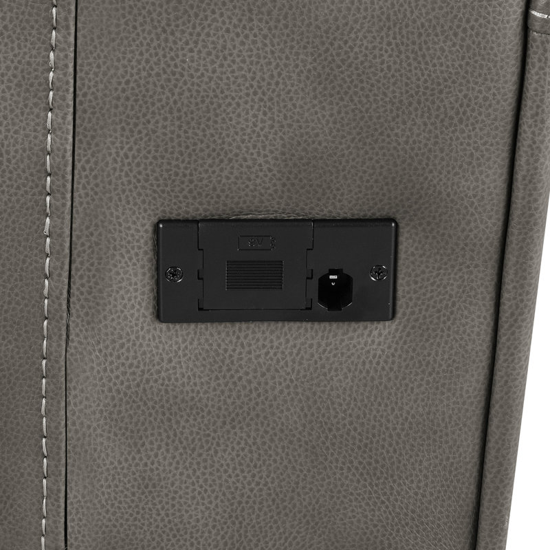 Causeuse inclinable électrique Pearces, Gris anthracite