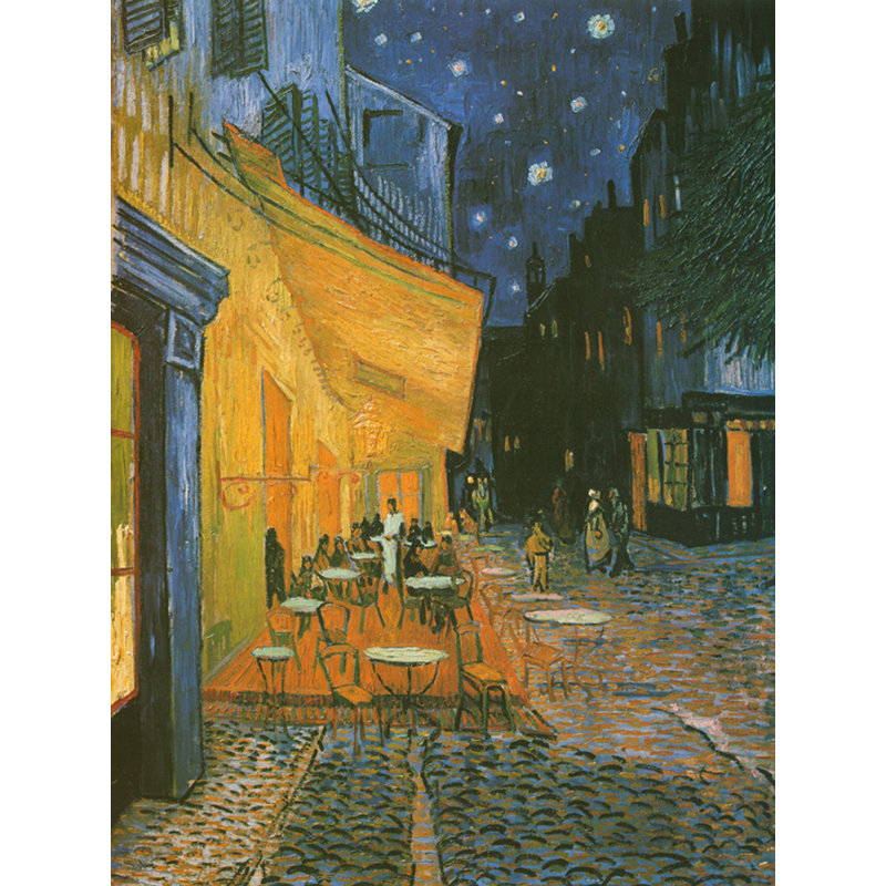 Terrasse de café la nuit