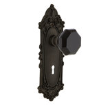 Victorian Plate with Decorative Keyhole and Waldorf Black Door Knob