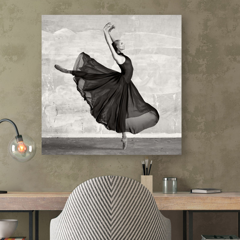 Ballerina Dancing - Wrapped Canvas Print, 70cm H x 70cm W x 4cm D