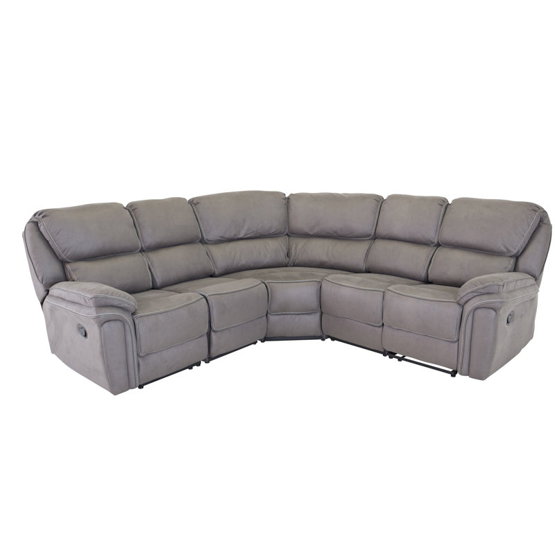 Nellis 5 Seater Reclining Corner Sofa , Grey