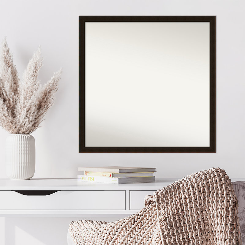 Miroir d'appoint en bois non biseauté Drakaar, 28 po x 28 po