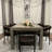 Modern Upholstered Dining Chair with Curved Arms-1564777835