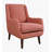 Burgandy Upholstered Armchair-1240781027-1240781026