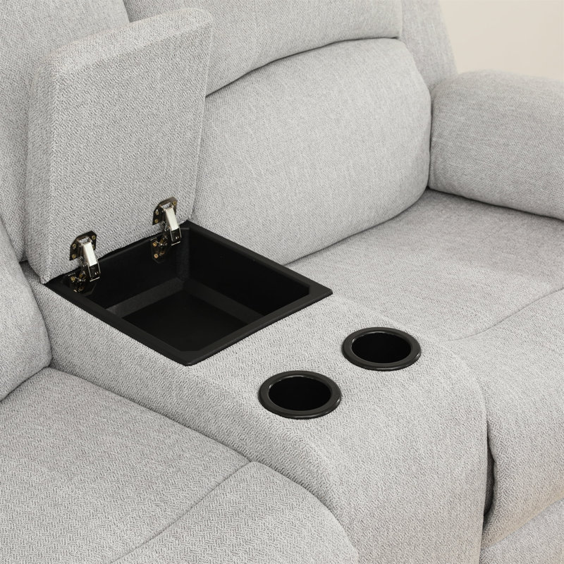 Siège de cinéma en tissu Doetie, Gris