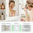 Medicine Mirror Cabinet,Wall Mounted Home Storage with Door & 6 Open Shelves, Adjustable Shelves for Bathroom, Surface and Recessed Mount