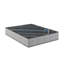 Très grand matelas 14 po offrant un confort moyen, deux caractéristiques de refroidissement, mousse pour bercer le corps, mousse à mémoire de forme, soutien, renforcement lombaire central merveilleux, 800 ressorts enroulés, bord à 360 °, gris + bleu, acier-133586450