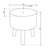 Ciboney Solid Wood Accent Stool