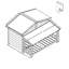 Niche pour chien en bois 47 po x 42 po x 33 po avec cabane en bois pour l'extérieur