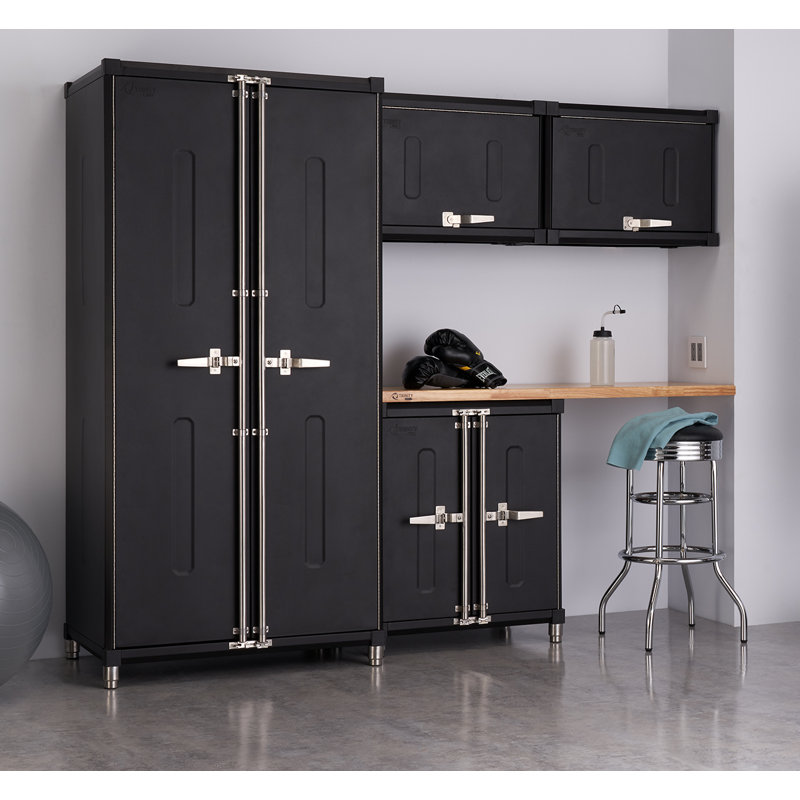 Système de rangement pour garage en acier de calibre 18 noir TRINITY PRO Series 13 pièces