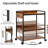3-Tier Printer Stand With Wheels, Adjustable Shelf, Power Outlet & USB Port For Home Office