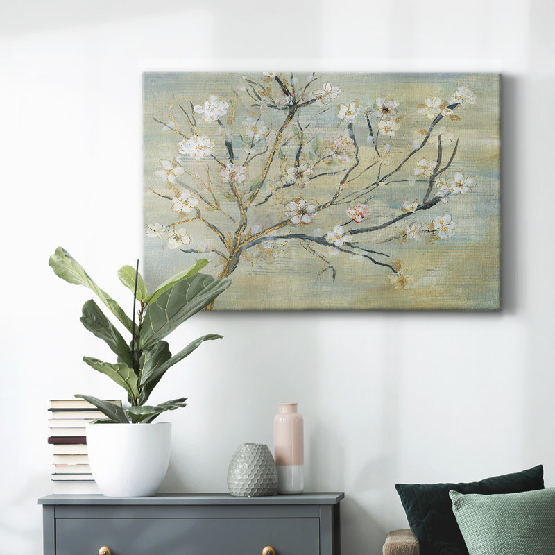 «Blossoms & Spring Rain», toile tendue avec châssis, H 40 po x l 60 po