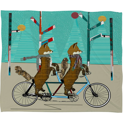 Jeté de polaire en peluche foxy days Brian Buckley