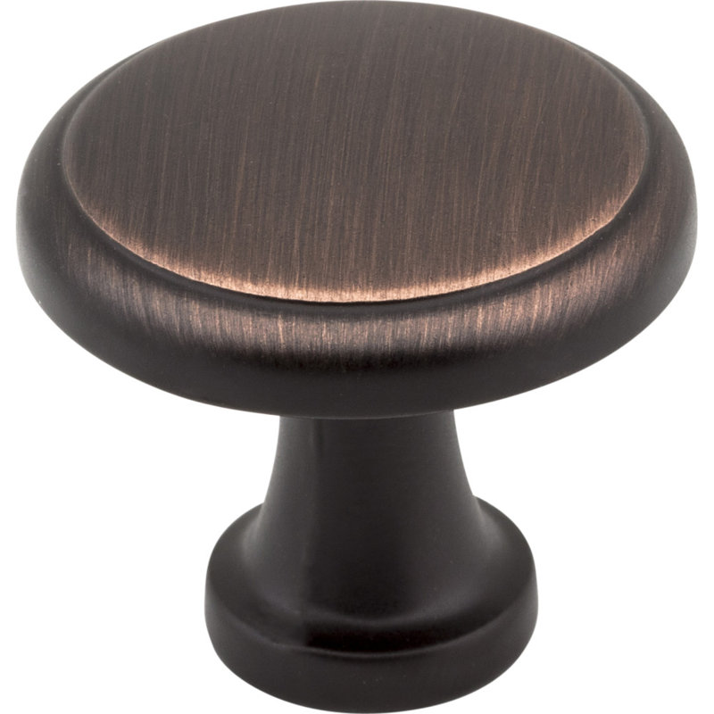 Gatsby 1 1/8" Diameter Mushroom Knob, Brushed Oil Rubbed Bronze