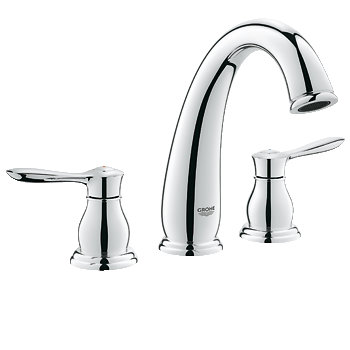Robinet de salle de bain espacé Parkfield® et technologie GROHE SilkMove®, Chrome StarLight