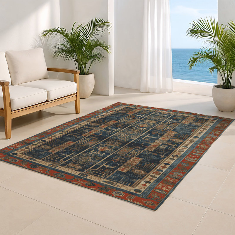 Tapis intérieur et extérieur ArtDeco, Rectangulaire 8 pi x 10 pi