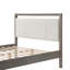Lit luxueux avec tête de lit en tissu Boucle et structure en bois robuste pour une chambre à coucher confortable et élégante-334186907