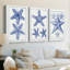 Blue Sea Stars IV - Toile tendue avec châssis sur mesure - 3 pièces-181267487