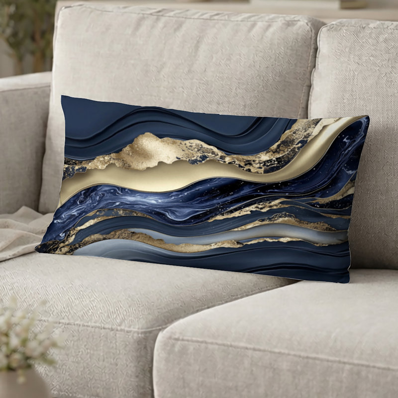 Coussin décoratif abstrait Abstract Marble, H 12 po x l 20 po
