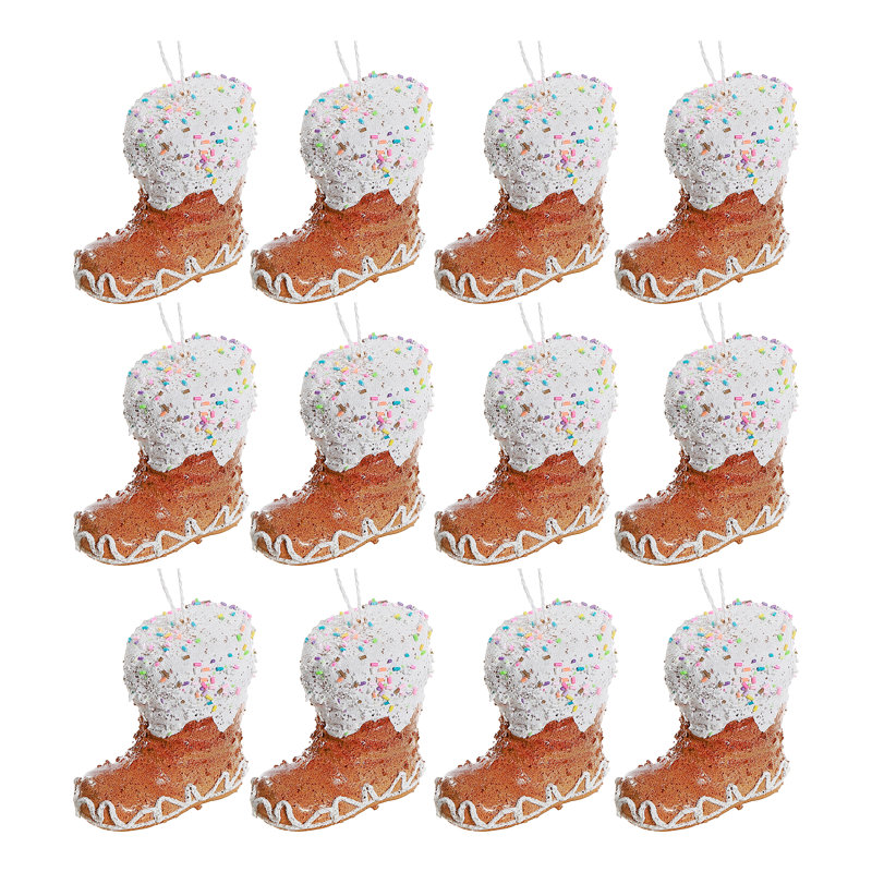 Gingerbread Boot Ornament - Set Of 12