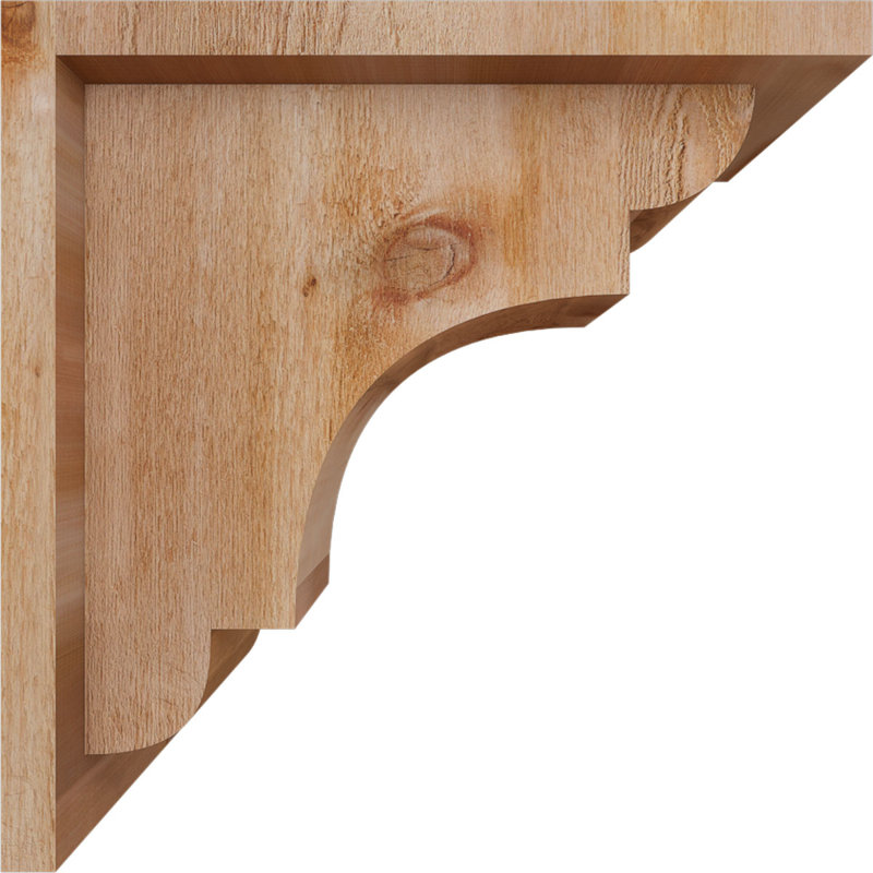 New Brighton Corbel avec plaque arrière, H 12 po x l 6 po x P 12 po, Cèdre rouge, Sciage brut