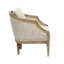 Chaise d'appoint classique en bois massif avec revêtement en polyester durable et design élégant pour une assise confortable