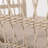 Set Of 2 Outdoor Patio Barstool, Wooden And Rope Teak Finished Wood With Beige Cushion