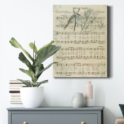 «Silent Night» par Carol Robinson - reproduction d'art textuel sur toile tendue