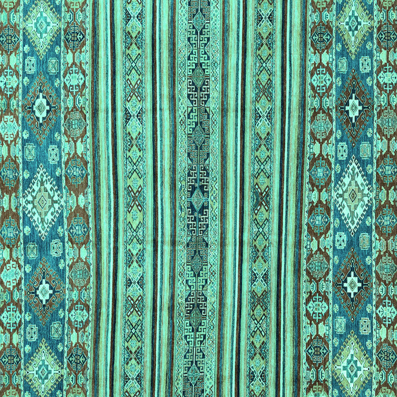 Washable Southwestern Indoor Rug, Square 6'