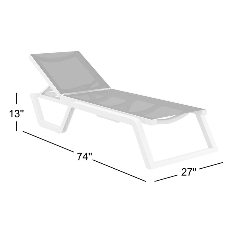 Chaise longue Rio Sling, Beige / taupe