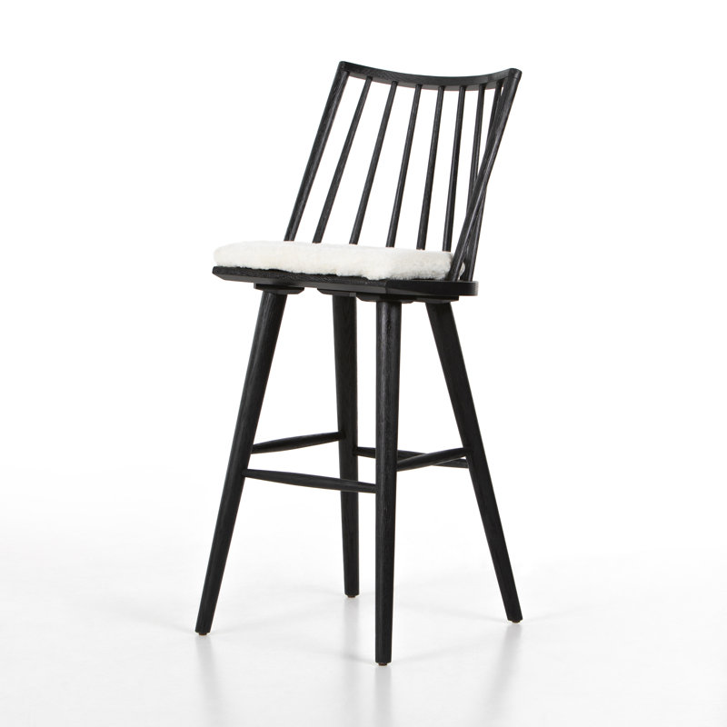 Daltrey Solid Wood Counter & Bar Stool, Brown/Sandy, Bar Stool (29” Seat Height)
