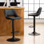 Swivel Adjustable Height Bar Stools, Faux Leather Upholstered Counter Stools, Modern Pub Stools-1858775181