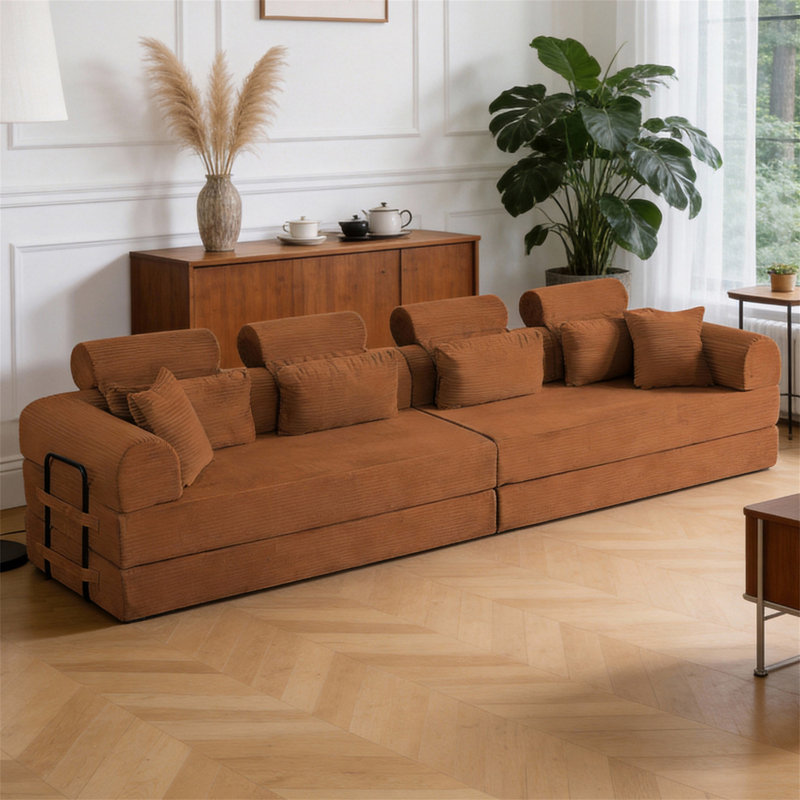 Canapé modulaire en L, Orange