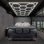 Hexagon Garage Lights 66300LM 15 grilles plafonnier DEL en nid d'abeille