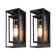 Rasharkin Classic Outdoor Wall Sconce 1 Light Rectangular Metal Frame and Clear Glass Shade Waterproof