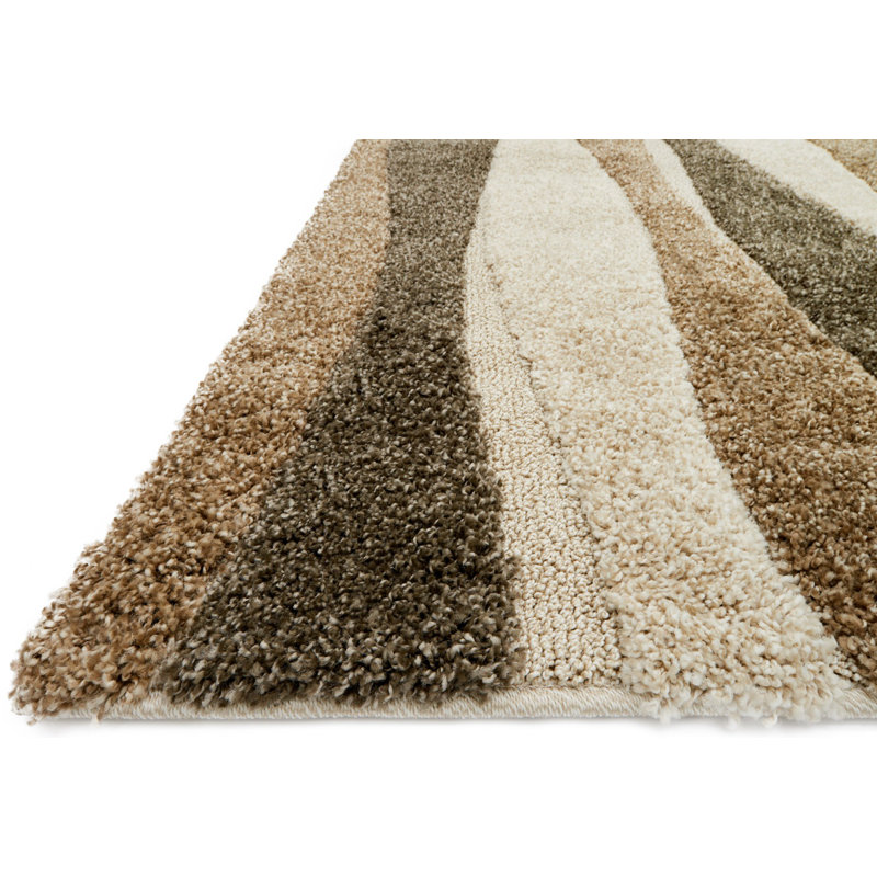 Menoken Abstract Beige Area Rug, Square 7'7"