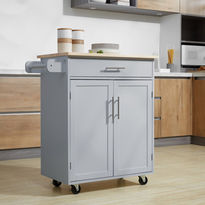Chariot à roulettes avec tiroir et porte-serviettes Homeco Kitchen Island