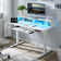 48"Home Office Height Adjustable Standing Desk,Computer Desk With Keyboard Tray, Power Outlets, Led Lights & Monitor Shelf,Usb Ports And Hooks