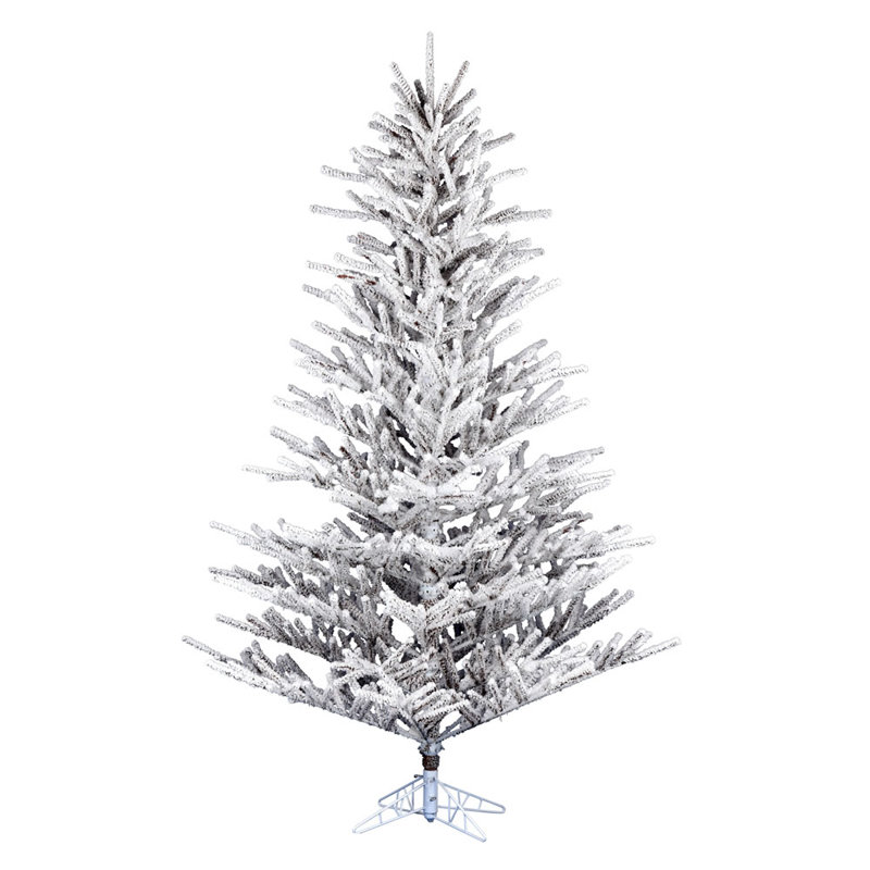 Arbre de Noël artificiel pin enneigé 9 po x 74 po Vickerman, non éclairé