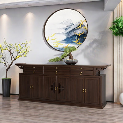 Buffet en bois massif de style chinois