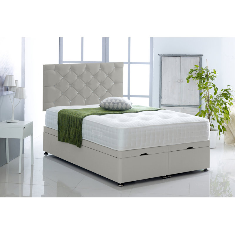 Fick Upholstered Ottoman Storage Bed, Super King (6'), Brown