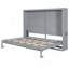 Grand lit escamotable mural, gris