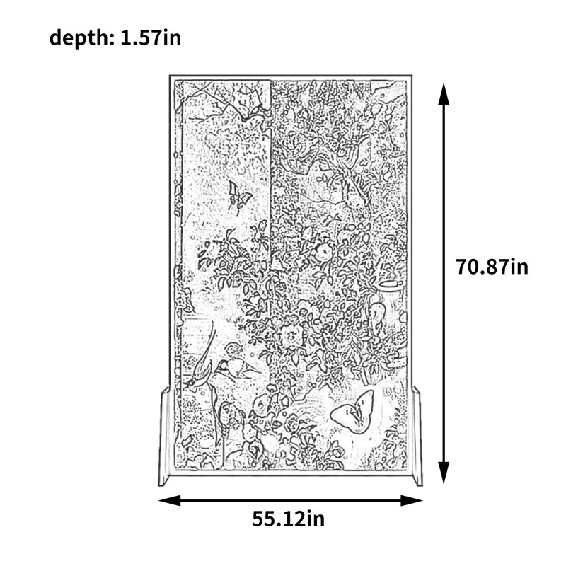 Daaiel, H 70,87 po x l 55,12 po x P 1,57 po
