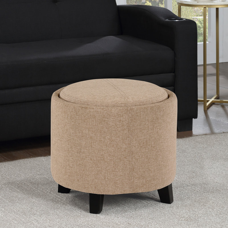 Repose-pieds avec plateau de rangement réversible Otsie, Tanné