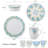 Fitz And Floyd Jodphur Delight 32Pc Dinnerware Set, Service For 8
