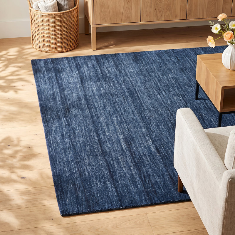 Kaden Performance Wool Indoor Rug, Rectangle 5' x 8', Blue