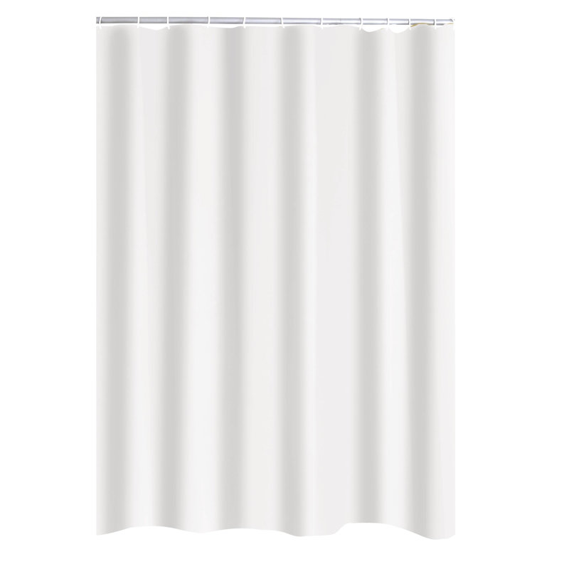 Madison Stuff Polyester Shower Curtain, White