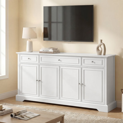 Buffet, armoire de rangement moderne 54 po, blanc